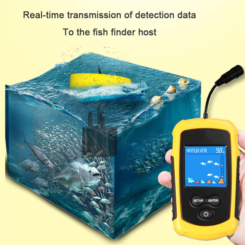 Fish Finder Portable - 100M Schermo a colori cablato Sonar