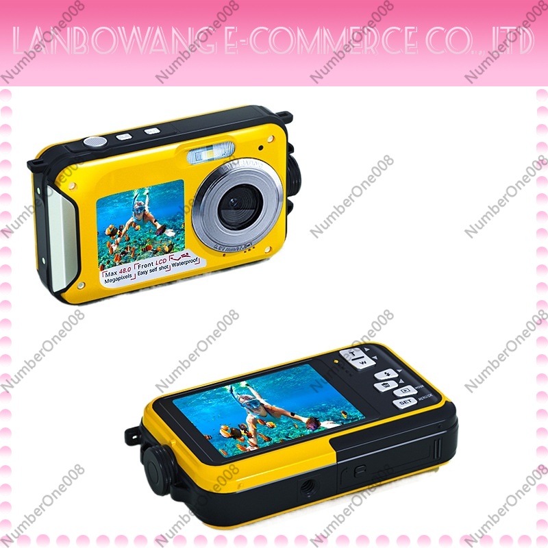 Underwater Camera - Videocamera d'Azione Impermeabile a Doppio Schermo